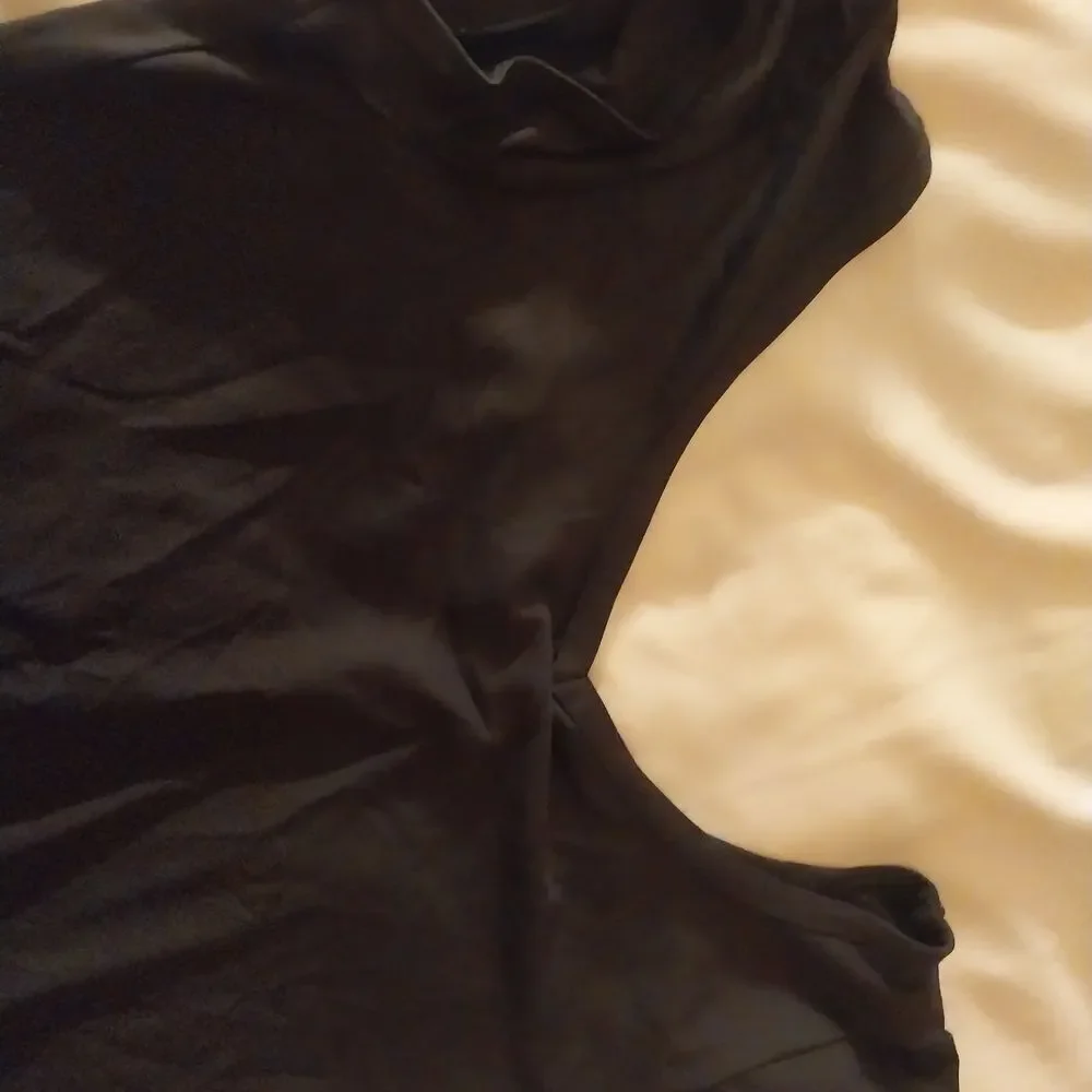 Girl's Danskin Black Capped Sleeve Dance Leotard